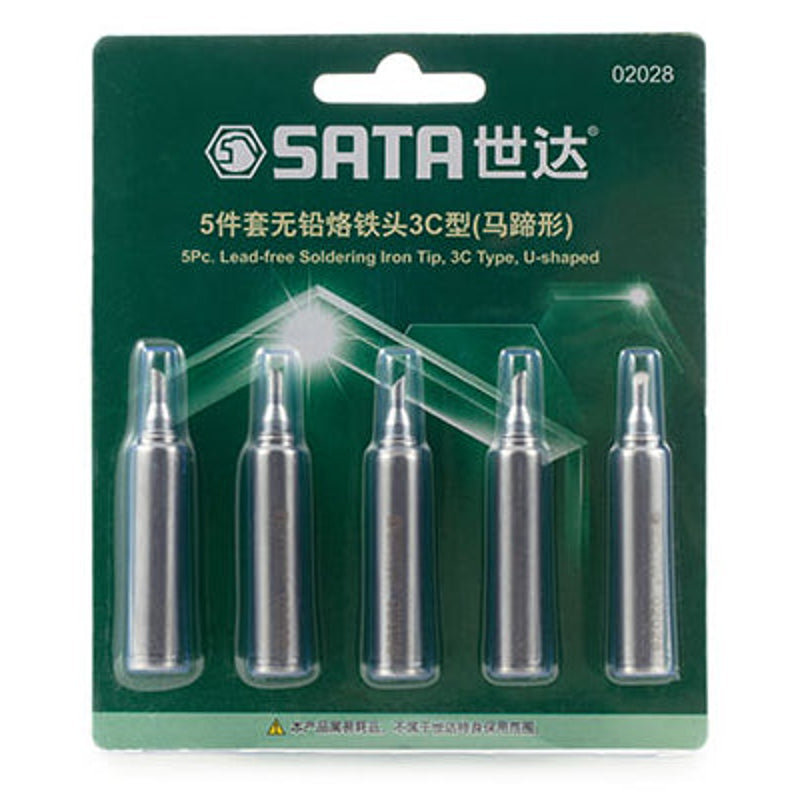 Sata SC02028 5Pc. Lead-Free Soldering Iron Tip 3C, U-Shaped - view 2