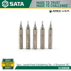 Sata SC02028 5Pc. Lead-Free Soldering Iron Tip 3C, U-Shaped - view 3