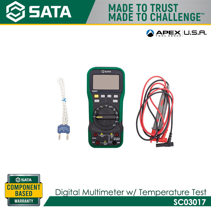 Sata SC03017 Digital Multimeter with Temperature Test - view 2