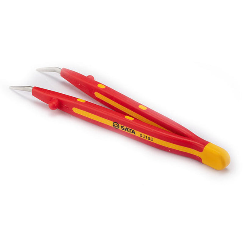 Sata SC03183 VDE Curved Fine Pointed Tips Tweezers 159mm - view 2