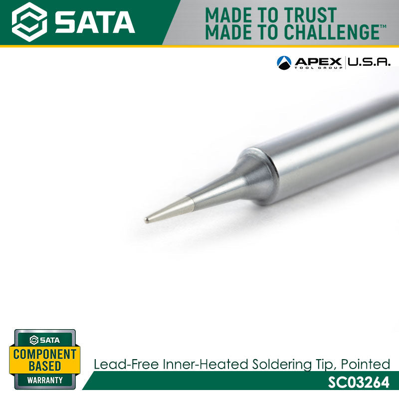 Sata SC03264 Lead-Free Inner-Heated Soldering Iron Tip, 2I (Pointed) - view 3