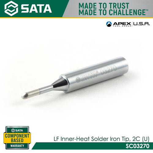 Sata SC03270 Lead-Free Inner-Heated Soldering Tip, U-Shaped 2C
