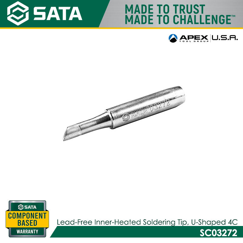 Sata SC03272 Lead-Free Inner-Heated Soldering Tip, U-Shaped 4C - view 2
