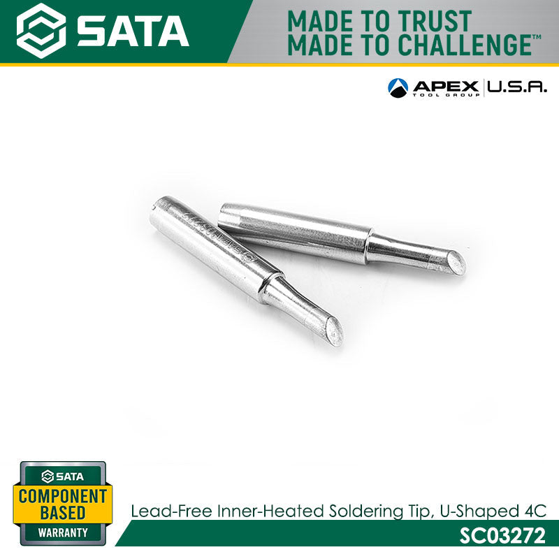 Sata SC03272 Lead-Free Inner-Heated Soldering Tip, U-Shaped 4C - view 3