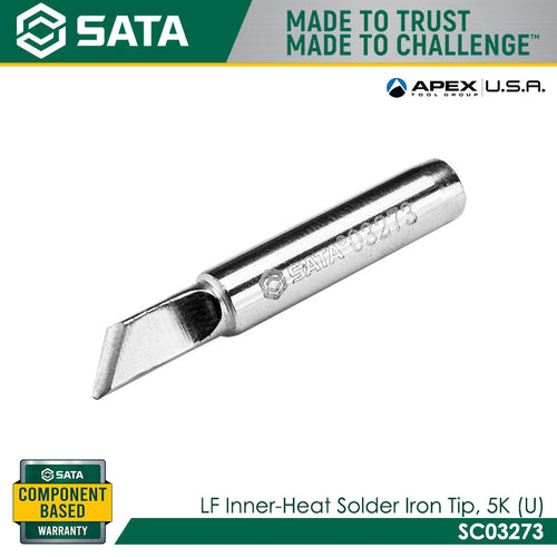 Sata SC03273 Lead-Free Inner-Heated Soldering Tip, Knife-Shaped 5K
