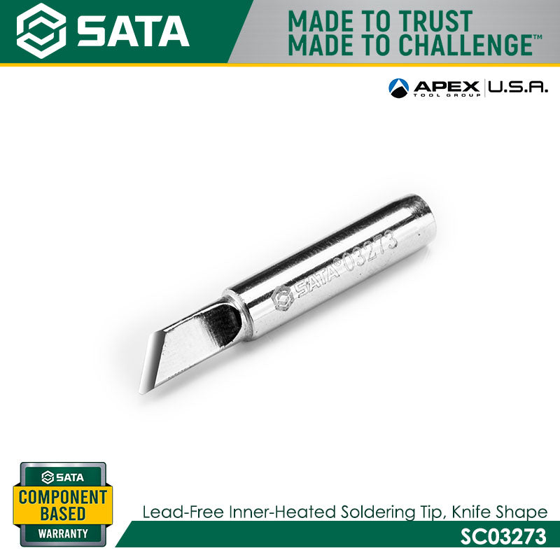 Sata SC03273 Lead-Free Inner-Heated Soldering Tip, Knife-Shaped 5K - view 3
