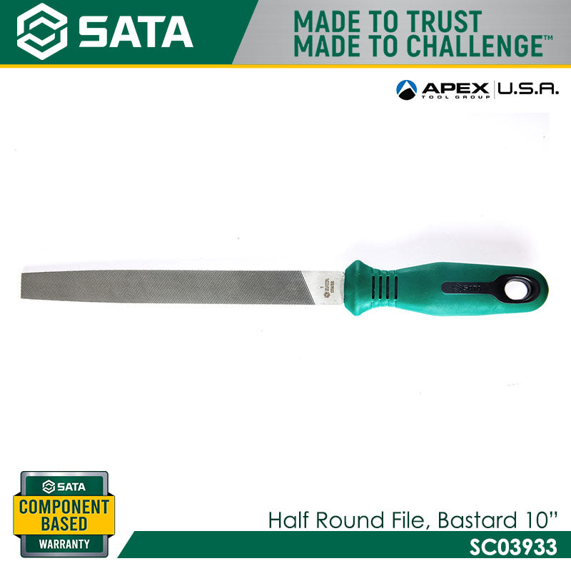 Sata SC03933 Half Round Bastard Cut File 10" - view 2