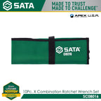 Sata SC08016 10Pc X-Beam Combination Ratcheting Wrench Set - view 2