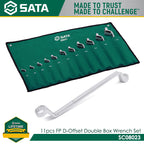 Sata SC08023 11Pc. Full Polish Deep Offset Double Box End Wrench Set 6-32mm - view 2