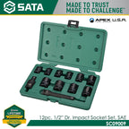 Sata SC09009 12Pc. 1/2" Dr. Impact Socket Set, Metric - view 2