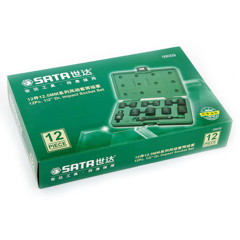 Sata SC09009 12Pc. 1/2" Dr. Impact Socket Set, Metric - view 3