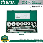 Sata SC09015 15Pc. 3/4" Dr. 12Pt. Socket Set - view 3