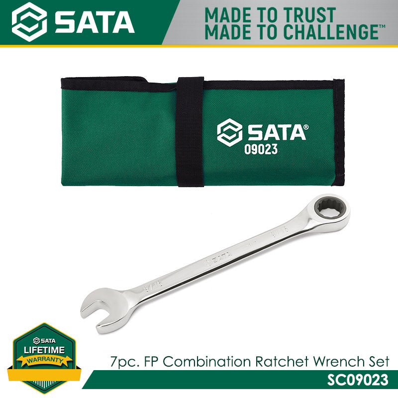 Sata SC09023 7Pc. SAE Combination Ratcheting Wrench Set - view 3