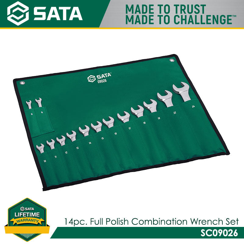 Sata SC09026 14Pc. Full Polish Combination Wrench Set Secondary image