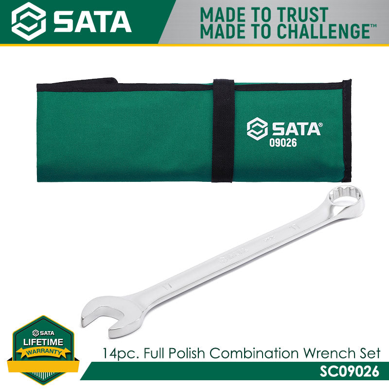 Sata SC09026 14Pc. Full Polish Combination Wrench Set - view 3