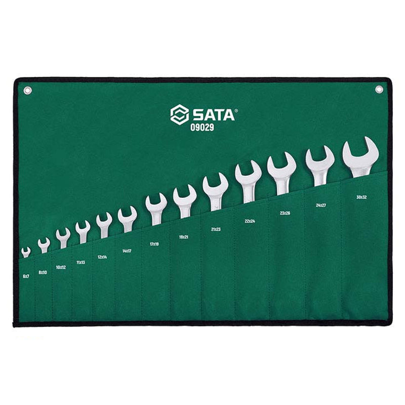 Sata SC09029 13Pc. Full Polish Open End Wrench Set Main image