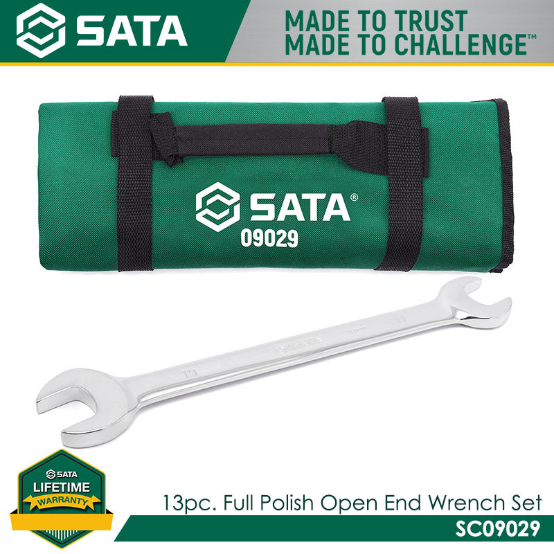 Sata SC09029 13Pc. Full Polish Open End Wrench Set - view 3