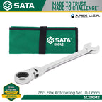Sata SC09042 7Pc Flex Ratcheting Wrench Set 10-19mm - view 2