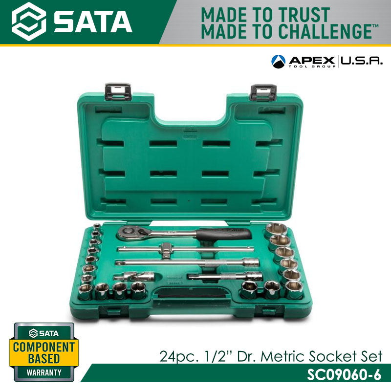 Sata SC09060-6 24Pc. 1/2" Dr. 6Pt. Socket Wrench Set - view 3