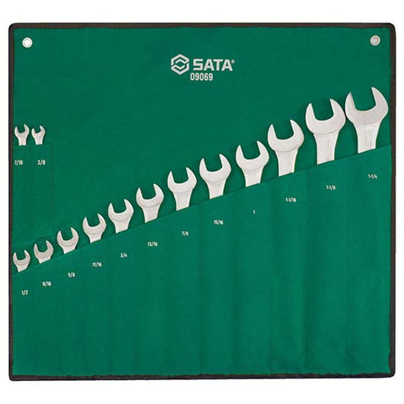 Sata SC09069 14Pc. Full Polish Combination Wrench Set, SAE Main image