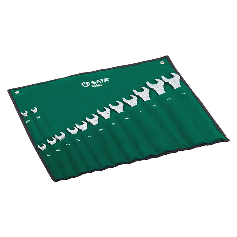 Sata SC09069 14Pc. Full Polish Combination Wrench Set, SAE - view 2