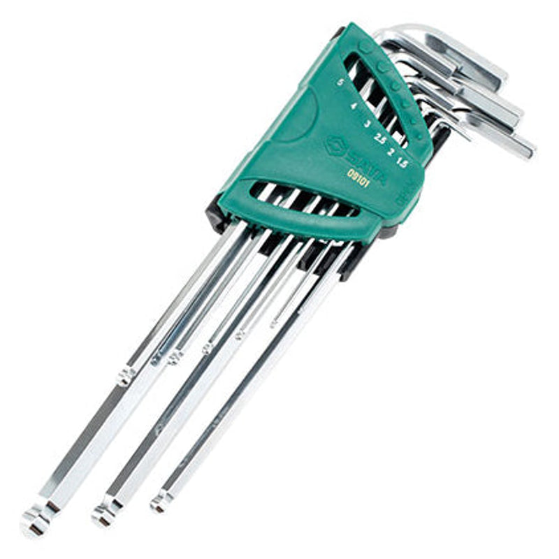 Sata SC09101 9Pc. Extra Long Ball Point Hex Key Set - view 2