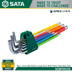 Sata SC09101CH 9Pc. Antislip Extra Long Arm Ball Point Hex Key Set - view 2