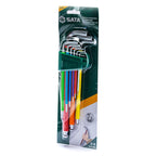 Sata SC09101CH 9Pc. Antislip Extra Long Arm Ball Point Hex Key Set