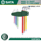 Sata SC09103CH 9Pc Extra Long Antislip Hex Key Set - view 2
