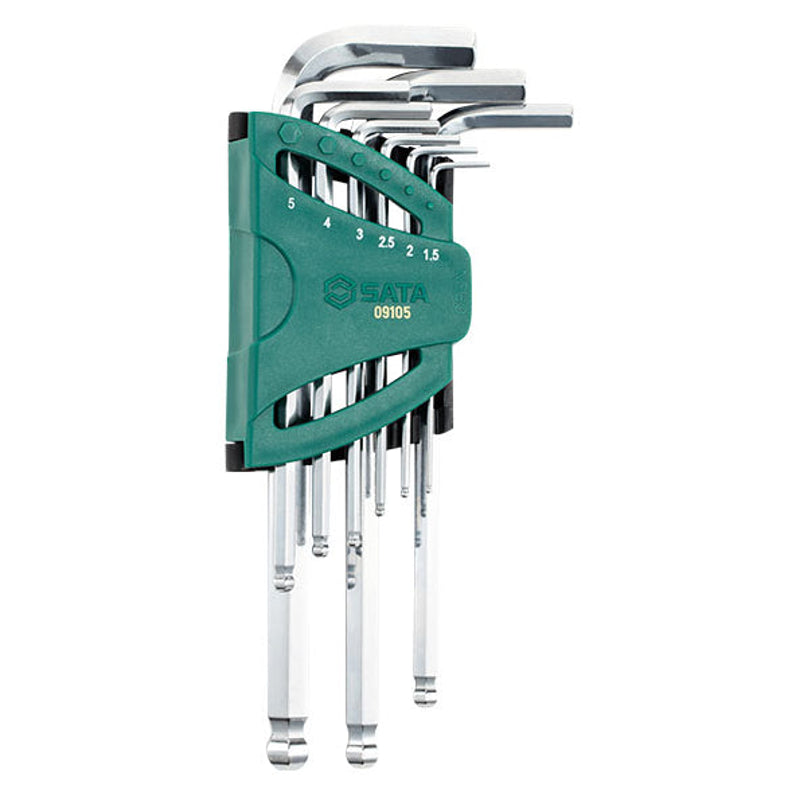 Sata SC09105 9Pc. Long Arm Ball Point Hex Key Set