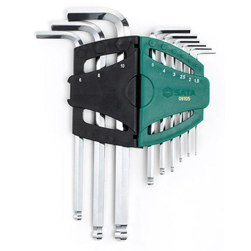 Sata SC09105 9Pc. Long Arm Ball Point Hex Key Set - view 2