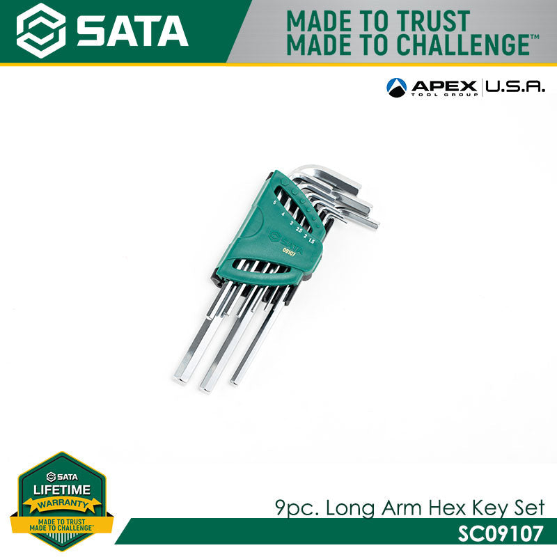 Sata SC09107 9Pc. Long Arm Hex Key Set - view 2