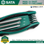 Sata SC09123 8Pc. Folding Tamper-Proof Torx Key Set - view 3