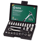 Sata SC09131 25Pc. 13mm Dr. Pass-Thru Ratcheting Set