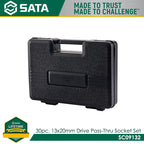 Sata SC09132 30Pc. 13x20mm Dr. Pass-Thru Socket Set - view 3