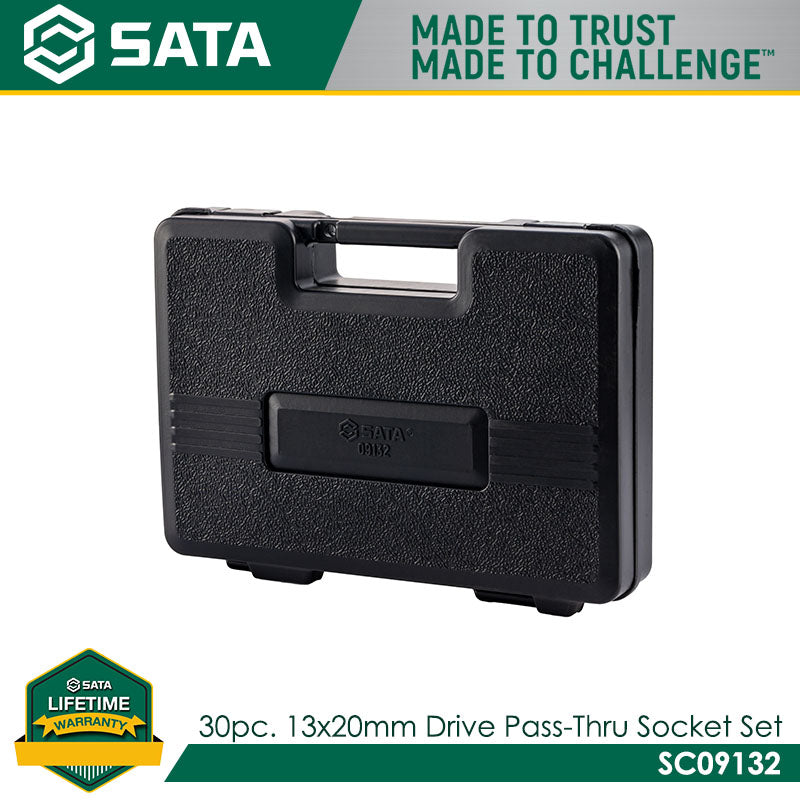Sata SC09132 30Pc. 13x20mm Dr. Pass-Thru Socket Set - view 3