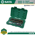 Sata SC09138 23Pc 1/4" and 3/8" Drive Bolt Biter Set