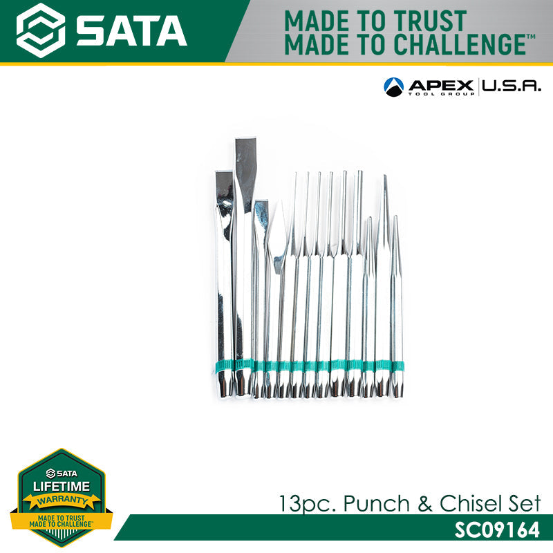 Sata SC09164 13Pc. Punch & Chisel Set Secondary image