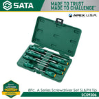 Sata SC09306 8Pc. A Series Screwdriver Set, Slotted & Phillips Tips