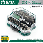 Sata SC09331 30Pc. 1/4" Hex Shank Bits Set for Hand Tool - view 2