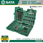 Sata SC09510 150Pc. 1/4" & 3/8" & 1/2" Dr. Mechanics Tool Set