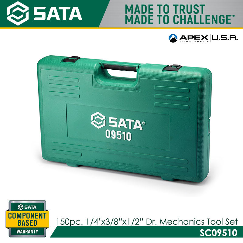 Sata SC09510 150Pc. 1/4" & 3/8" & 1/2" Dr. Mechanics Tool Set - view 2