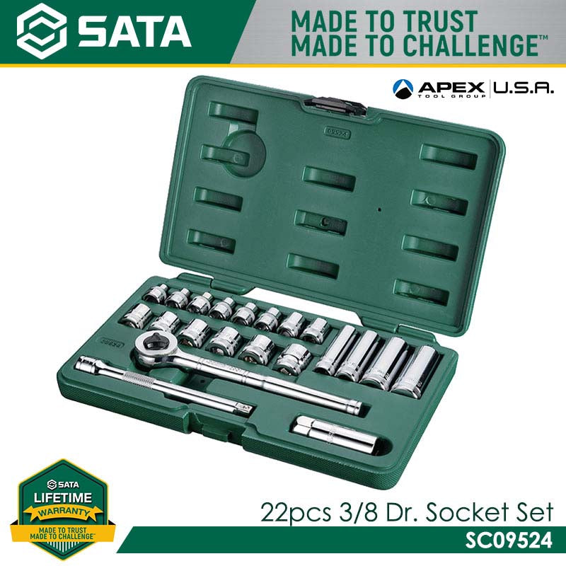 Sata SC09524 22Pc. 3/8" Dr. Socket Set Secondary image