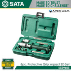 Sata SC09603 8Pc. Protective Grip Impact Driver Set