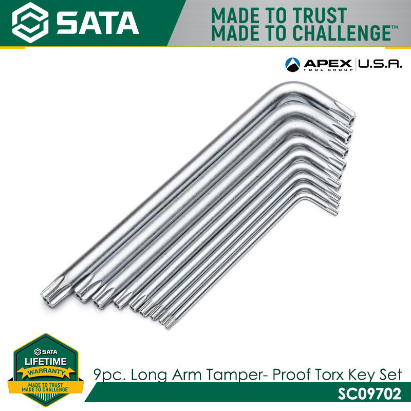 Sata SC09702 9Pc. Long Arm Tamper-Proof Torx Key Set Secondary image