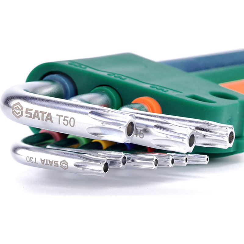 Sata SC09702CH 9Pc. Antislip Extra Long Arm Torx Key Set - view 2