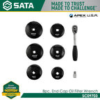 Sata SC09703 8Pc. End Cap Oil Filter Wrench Set - view 2