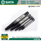 Sata SC09704 5Pc. Fine Threaded Screw Extractor Set - view 2