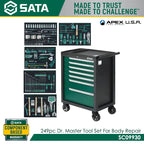 Sata SC09930 249pc Dr. Master Tool Set For Body Repair With 7 Drawers Trolley 95126