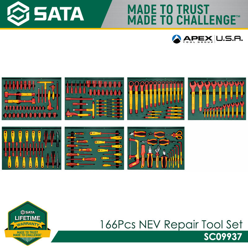 Sata SC09937 166Pc NEV Repair Tool Set Main image